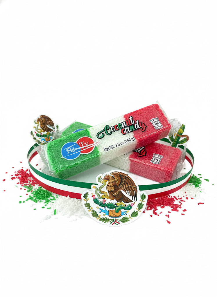 Premium Mexican Bandera Coconut Candy Bar 20 Pack